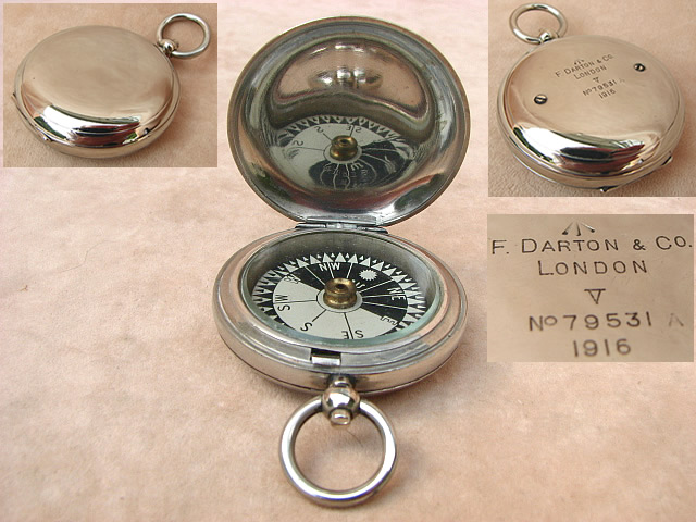 F Darton1916 WW1 Army Officers MK V pocket compass